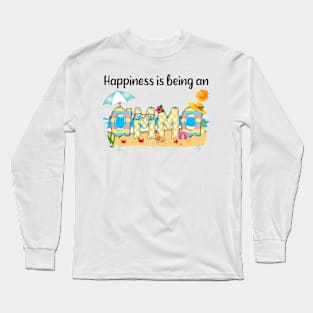 Happiness Is Being An Amma Summer Beach Happy Mother's Day Long Sleeve T-Shirt